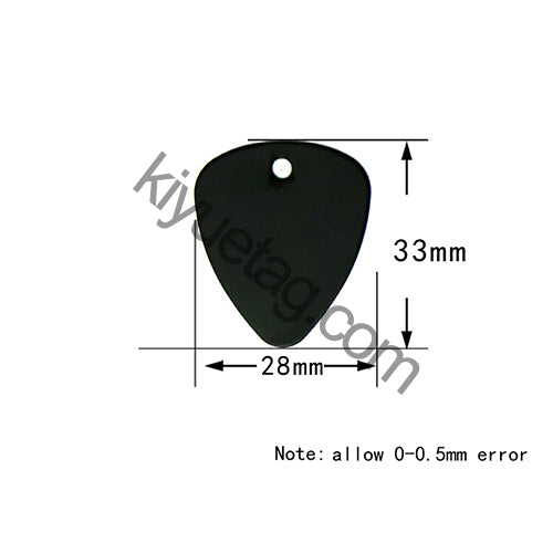 100Pcs/Set Piano Picks Dog ID Tags Aluminum Pendant