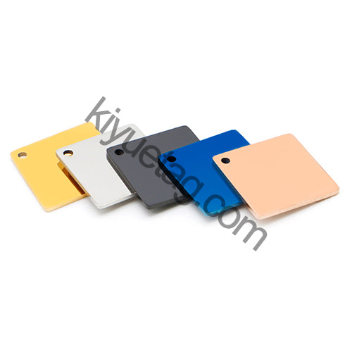 Wholesale 100Pcs Stainless Steel NamePlate Military Pet Square Pendant Tag For Man DIY Charm Jewelry Findings Dog ID