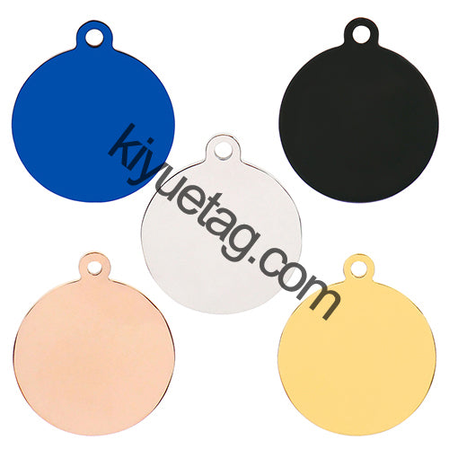 100Pcs Personalized Dog Round Stainless Steel Tag Name Plate Customized Cat Puppy Nameplate Cat Collar Accessories Wholesale