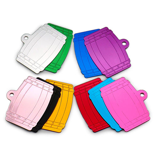100Pcs/Set Bucket Dog ID Tags Aluminum Pendant