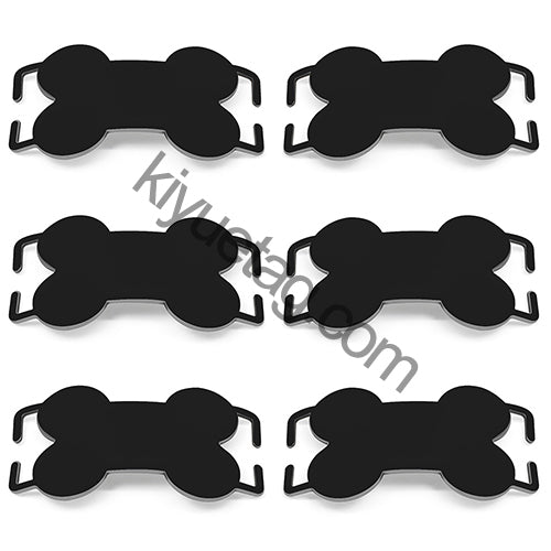 Wholesale 100pcs Curved Bone Stainless Steel Blank Tag Personalized Name Cat Dog Collar Accessories Anti-lost ID Nameplate