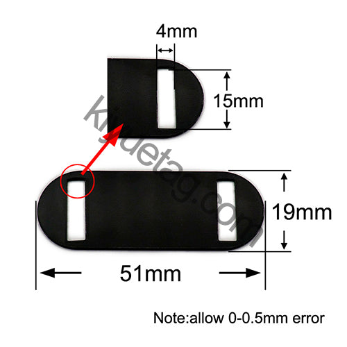 100Pcs/Set Oval Square Holes Dog ID Tags Aluminum Pendant