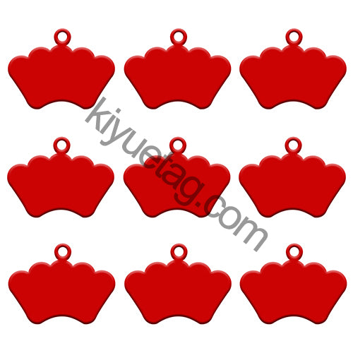 100Pcs/Set Crown Dog ID Tags Aluminum Pendant