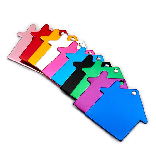 100Pcs/Set House Dog ID Tags Aluminum Pendant