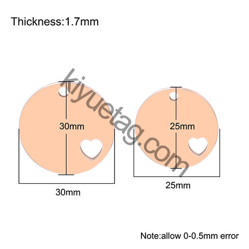 Wholesale 100Pcs Dog ID Tag Stainless Steel Blank Round Engraved Cat Name NO. Heart Accessories Cards Pendant Quality Necklace