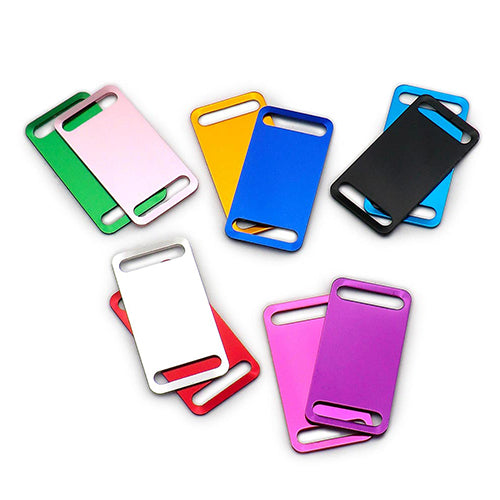 100Pcs/Set Square Plates Dog ID Tags Aluminum Pendant