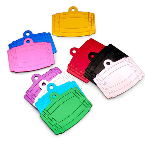 100Pcs/Set Bucket Dog ID Tags Aluminum Pendant