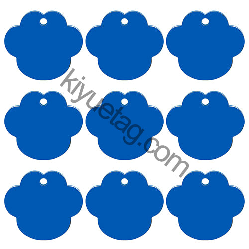 100pcs Paw Pet ID Card Accessories Customize Dog Tag Name Phone Engraved Collar Nameplate Personalized Puppy For Cat Walking Out