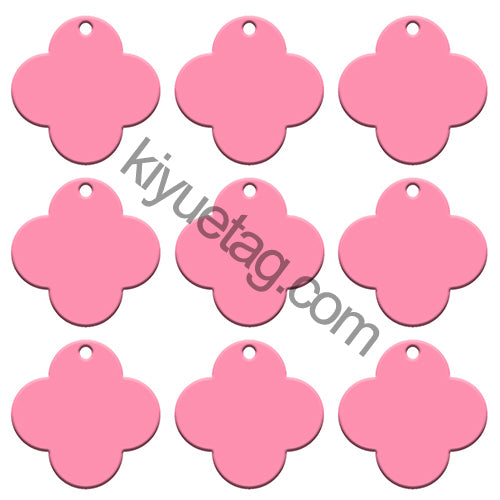 100Pcs/Set Four-Leaf Clover Dog ID Tags Aluminum Pendant