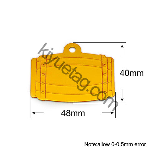 100Pcs/Set Bucket Dog ID Tags Aluminum Pendant