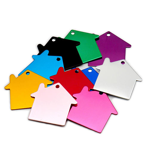 100Pcs/Set House Dog ID Tags Aluminum Pendant