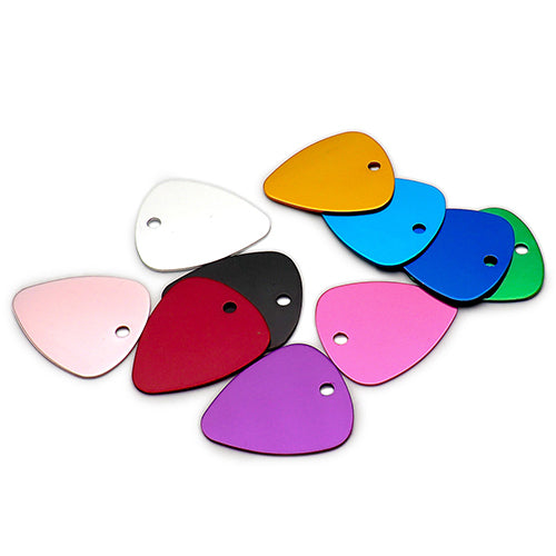 100Pcs/Set Piano Picks Dog ID Tags Aluminum Pendant