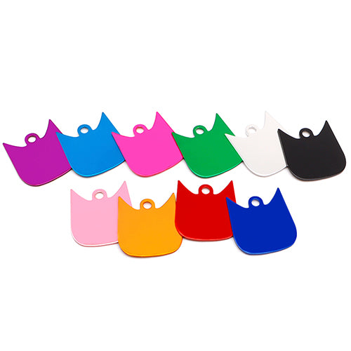 100Pcs/Set Cat Face Dog ID Tags Aluminum Pendant