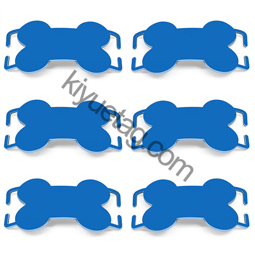 Wholesale 100pcs Curved Bone Stainless Steel Blank Tag Personalized Name Cat Dog Collar Accessories Anti-lost ID Nameplate