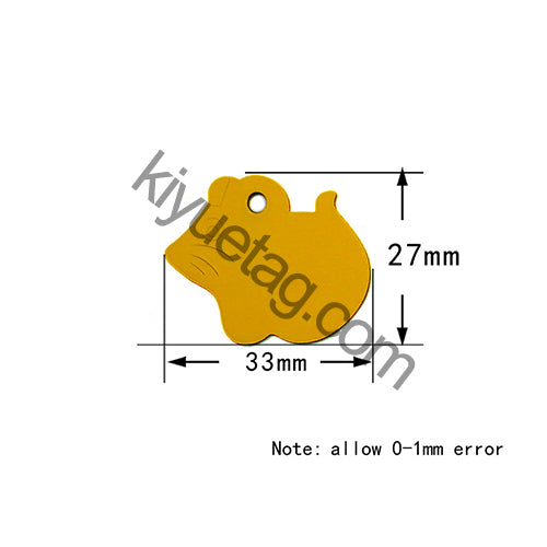 100Pcs/Set Mouse Dog ID Tags Aluminum Pendant