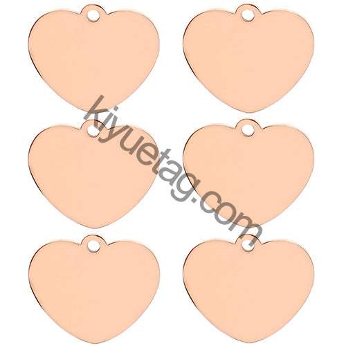 Wholesale 100 Pieces Heart ID Tag Personalized Engraving Custom Dog Identity Cat Lanyard Accessories Stainless Steel Pendant