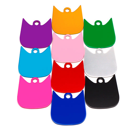 100Pcs/Set Cat Face Dog ID Tags Aluminum Pendant