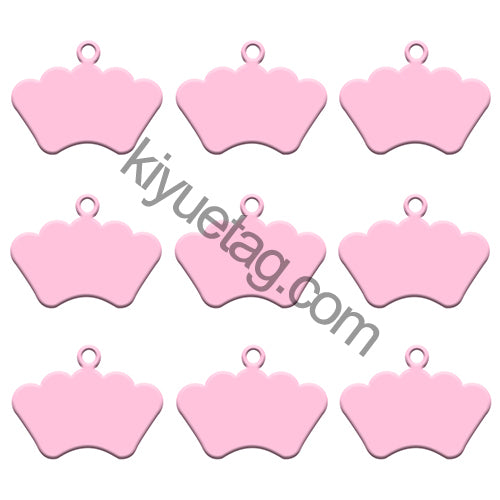 100Pcs/Set Crown Dog ID Tags Aluminum Pendant