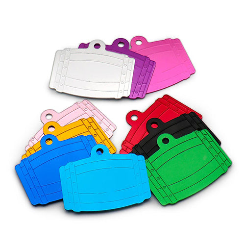 100Pcs/Set Bucket Dog ID Tags Aluminum Pendant