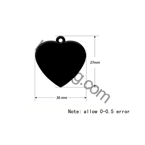 100Pcs/Set Heart Shape Dog ID Tags Aluminum Pendant