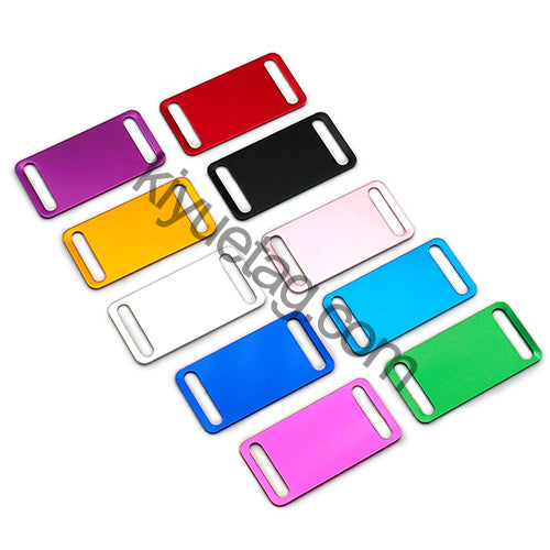 100Pcs/Set Square Plates Dog ID Tags Aluminum Pendant