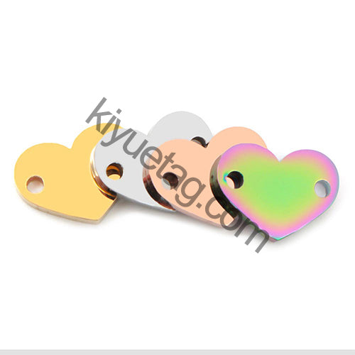 Wholesale 100Pcs Stainless Steel Love Pendants Blank Metal Pet Dog Tag Charms Necklace Bracelets Jewelry Making Accessories