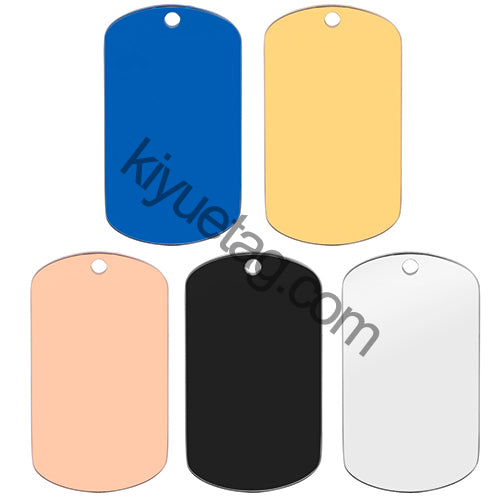 Wholesale 100PCS Stainless Steel Material Personalized Pet Dog ID Tag Cat Art Font Identity Double-Sided Mirror Effect