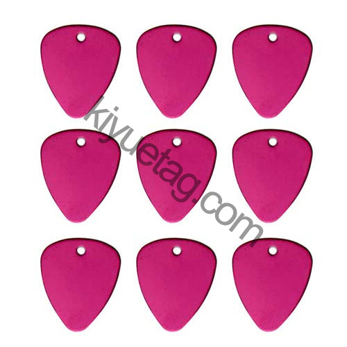 100Pcs/Set Piano Picks Dog ID Tags Aluminum Pendant