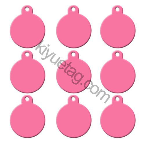 100Pcs/Set Round Dog ID Tags Aluminum Pendant