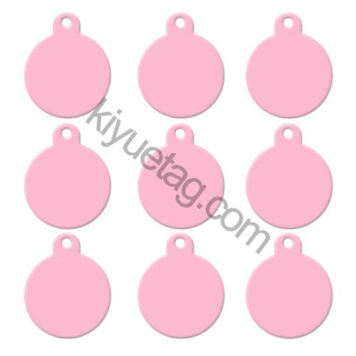 100Pcs/Set Round Dog ID Tags Aluminum Pendant
