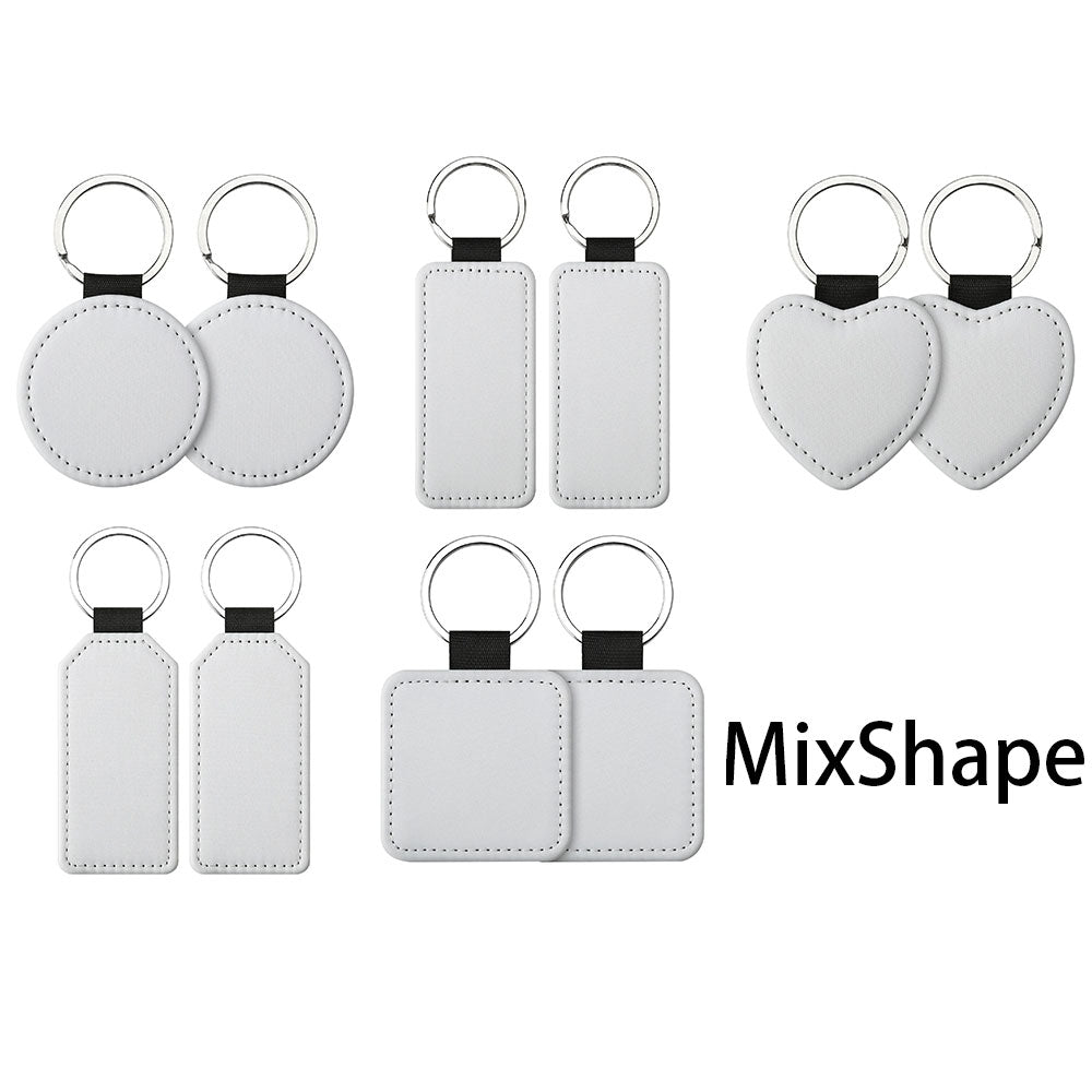 Wholesale 100 50 20PCS Sublimation PU Blanks Tag Dog Tag For Diy Keychain