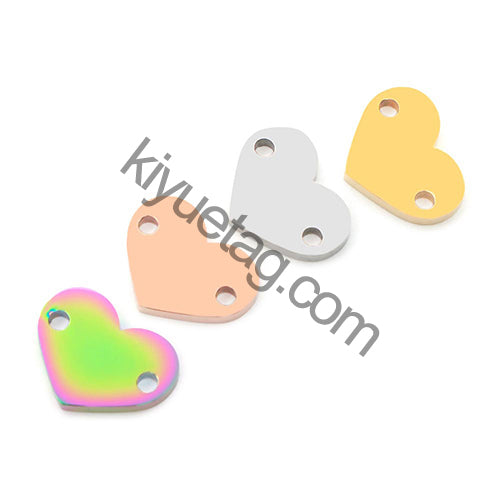 Wholesale 100Pcs Stainless Steel Love Pendants Blank Metal Pet Dog Tag Charms Necklace Bracelets Jewelry Making Accessories