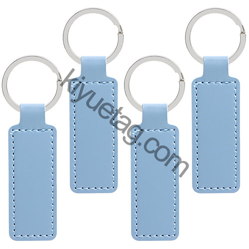 Wholesale 100/50Pcs Bright PU Leather Keychain Dog ID Tags NamePlate Car Gift Pendant PU Key Chain