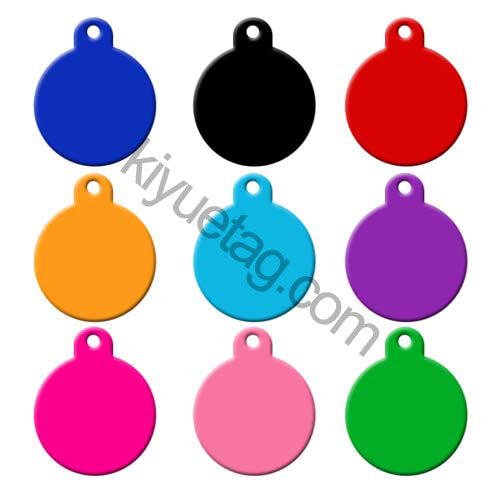 100Pcs/Set Round Dog ID Tags Aluminum Pendant