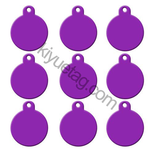 100Pcs/Set Round Dog ID Tags Aluminum Pendant