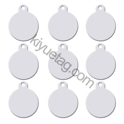 100Pcs/Set Round Dog ID Tags Aluminum Pendant