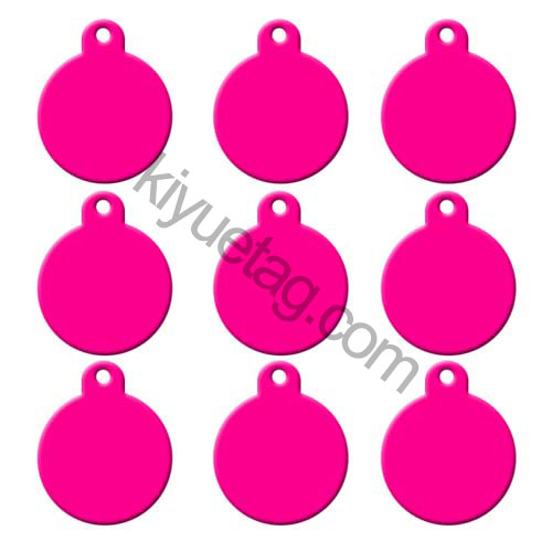 100Pcs/Set Round Dog ID Tags Aluminum Pendant