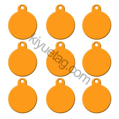 100Pcs/Set Round Dog ID Tags Aluminum Pendant