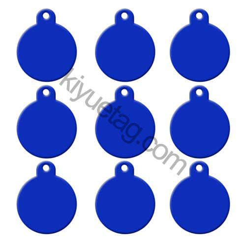 100Pcs/Set Round Dog ID Tags Aluminum Pendant