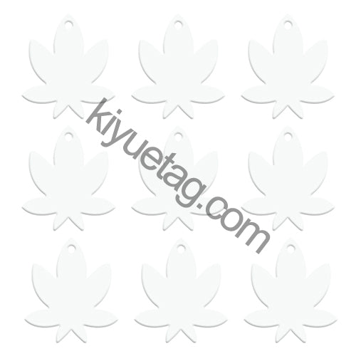 100Pcs/Set Maple Leaf Dog ID Tags Aluminum Pendant