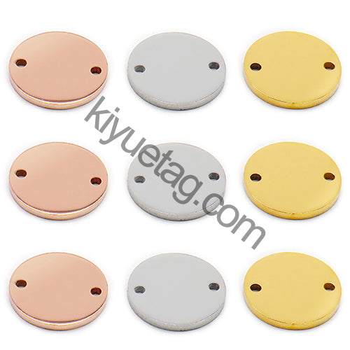 Wholesale 100pcs Personalized Cat Dog Tag Stainless Steel BlanK Engraved ID Tags For Dog Collar Anti-Lost Round Pet Nameplate