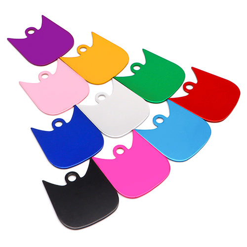 100Pcs/Set Cat Face Dog ID Tags Aluminum Pendant