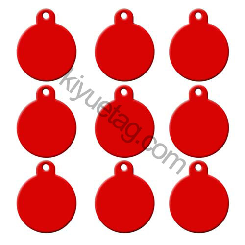 100Pcs/Set Round Dog ID Tags Aluminum Pendant