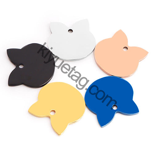 Wholesale 100pcs Personalized Dog Tag Pet ID Name Blank Customized Cat Puppy Stainless Steel Collar Pet Accessorie Dropshipping