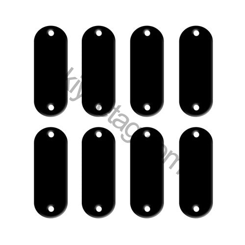 100Pcs/Set Elliptic Dog ID Tags Aluminum Pendant