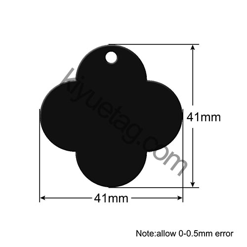 100Pcs/Set Four-Leaf Clover Dog ID Tags Aluminum Pendant