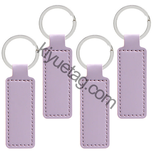 Wholesale 100/50Pcs Bright PU Leather Keychain Dog ID Tags NamePlate Car Gift Pendant PU Key Chain
