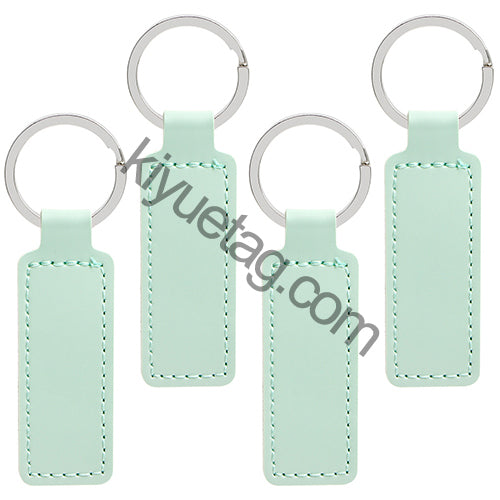 Wholesale 100/50Pcs Bright PU Leather Keychain Dog ID Tags NamePlate Car Gift Pendant PU Key Chain