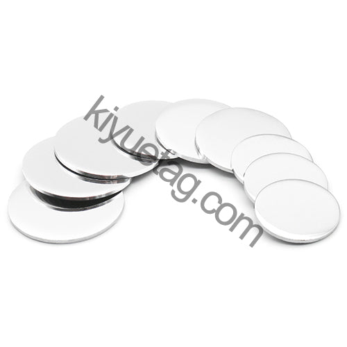 100Pcs Stainless Steel Dog Tag Mirror Polished 25-30-35mm Disc Round PET Plate Personalized Bracelet Necklace Jewelry Charm