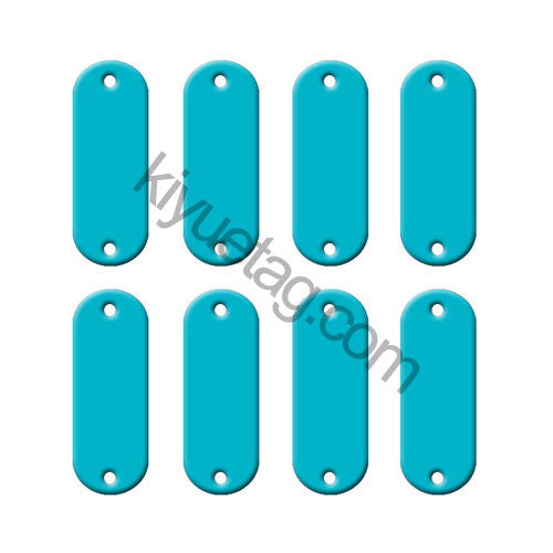 100Pcs/Set Elliptic Dog ID Tags Aluminum Pendant